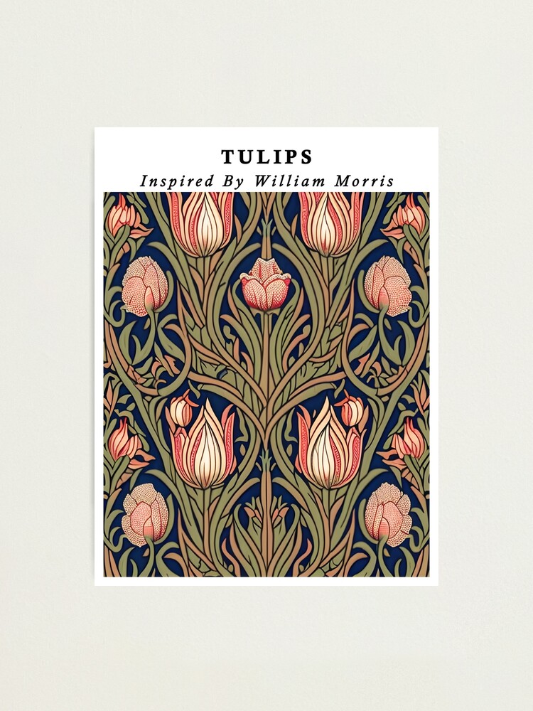 William Morris Tulip - Artwork Inspired by Morris Style- Vintage William  Morris flowers Kids T-Shirt for Sale by Tamas Das