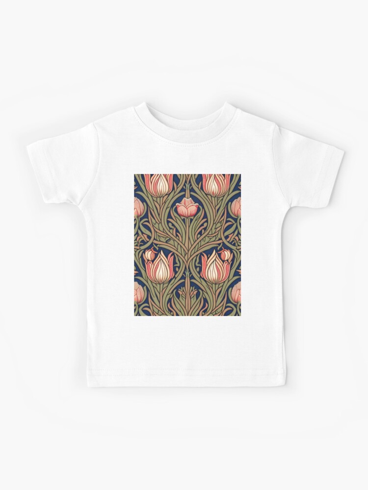 William Morris Tulip - Artwork Inspired by Morris Style- Vintage William  Morris flowers Kids T-Shirt for Sale by Tamas Das