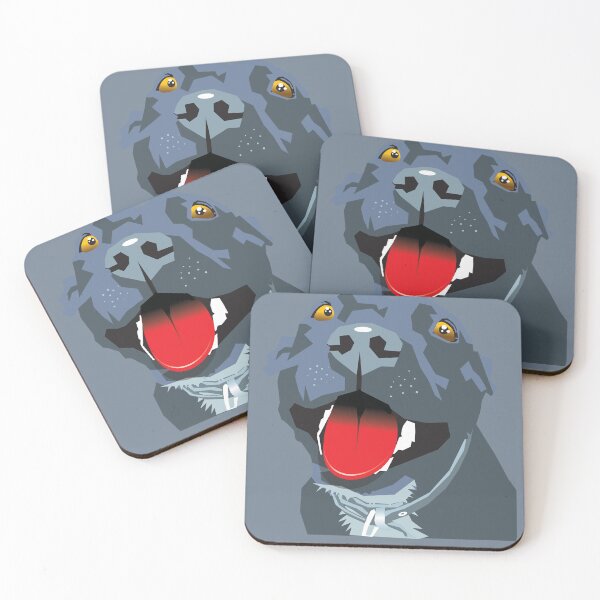 Item preview, Panting Dog Staffy Blue Staffordshire Bull Terrier Grey designed and sold by Bloomin'  Arty Families.