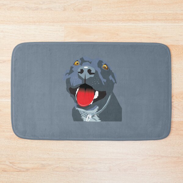 Item preview, Panting Dog Staffy Blue Staffordshire Bull Terrier Grey designed and sold by Bloomin'  Arty Families.