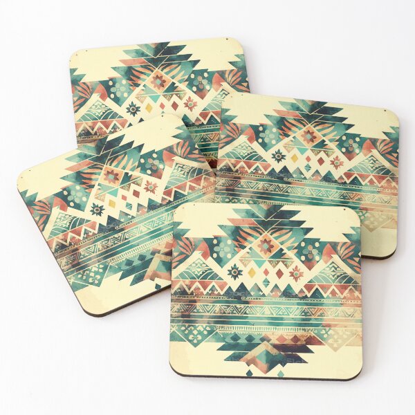 Item preview, A Teal Aztec Bohemian SouthWest Design - Boho Chic Patterns designed and sold by GVRDesign.