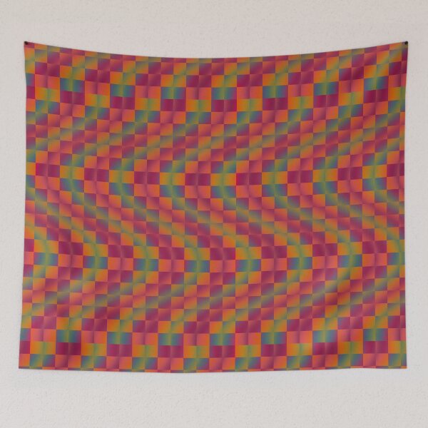 Item preview, Groovy Rainbow Checkerboard Inspired Geometric Pattern  designed and sold by By Aurora Sky.