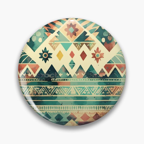 Item preview, A Teal Aztec Bohemian SouthWest Design - Boho Chic Patterns designed and sold by GVRDesign.