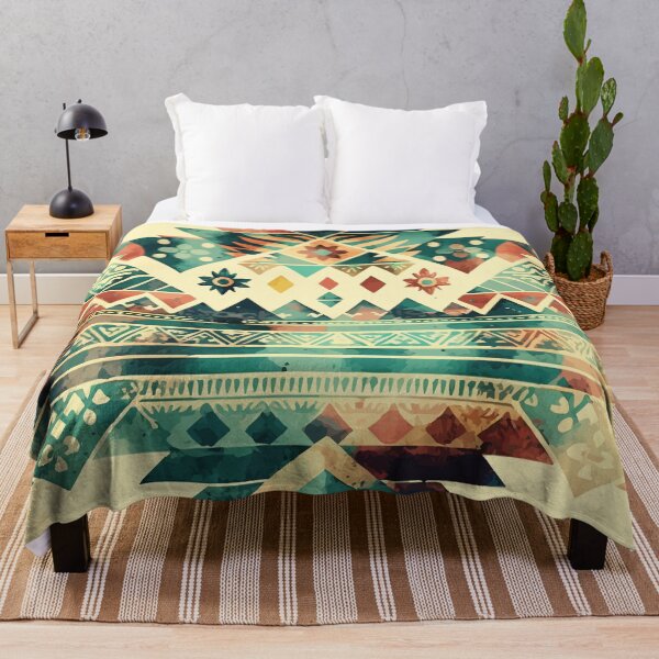 Item preview, A Teal Aztec Bohemian SouthWest Design - Boho Chic Patterns designed and sold by GVRDesign.
