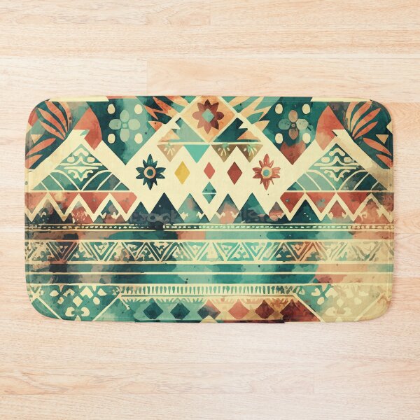 Item preview, A Teal Aztec Bohemian SouthWest Design - Boho Chic Patterns designed and sold by GVRDesign.
