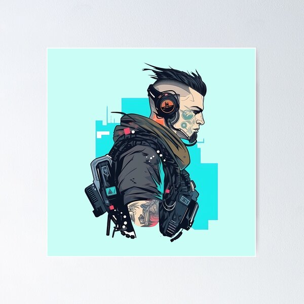 Artikel-Vorschau von Neon Outlaw - Cyberkrieger, designt und verkauft von cyberartmaker.
