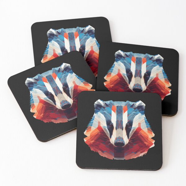 Item preview, Abstract Badger Art: A Colorful Twist on Wildlife Imagery designed and sold by FiveIntentions.