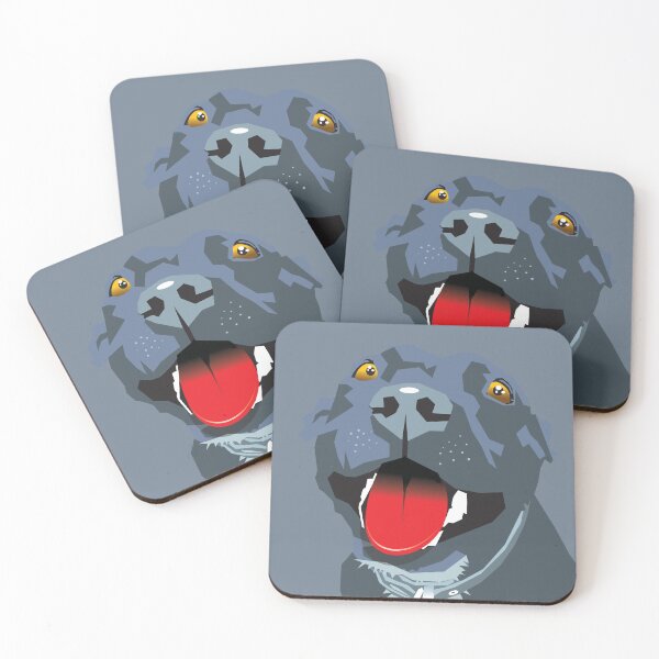 Item preview, Panting Dog Staffy Blue Staffordshire Bull Terrier Grey Pattern Shift designed and sold by Bloomin'  Arty Families.