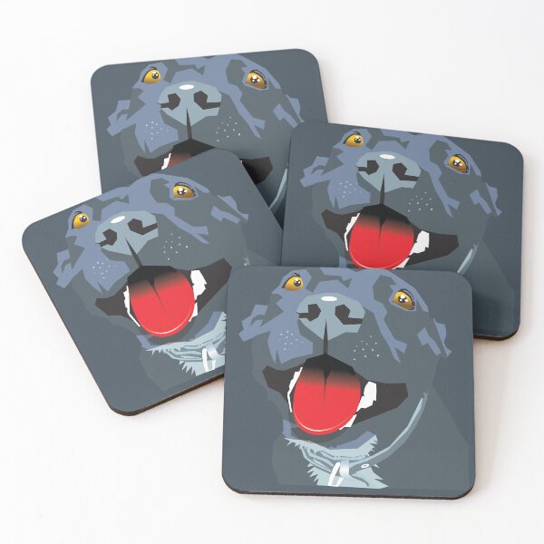Item preview, Panting Dog Staffy Blue Staffordshire Bull Terrier Dark Grey  designed and sold by Bloomin'  Arty Families.
