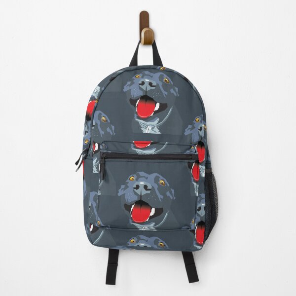 Item preview, Panting Dog Staffy Blue Staffordshire Bull Terrier Dark Grey designed and sold by Bloomin' Arty Families.