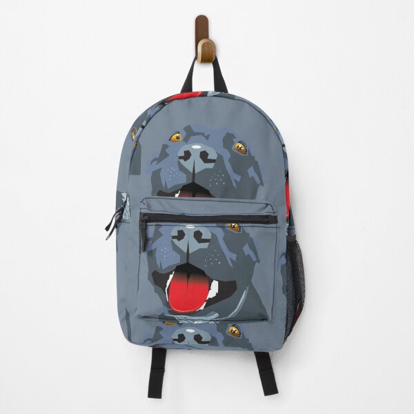 Item preview, Panting Dog Staffy Blue Staffordshire Bull Terrier Grey Pattern Shift designed and sold by Bloomin' Arty Families.