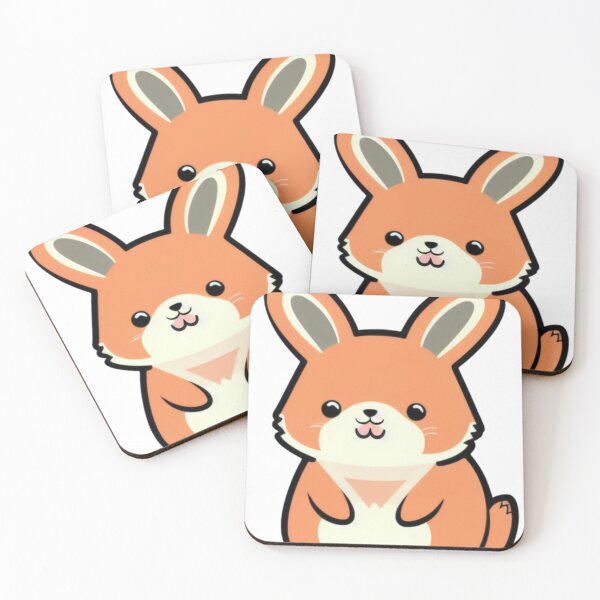 Item preview, Super Cute Kawaii Brown Bunny Print designed and sold by ArtofMac.