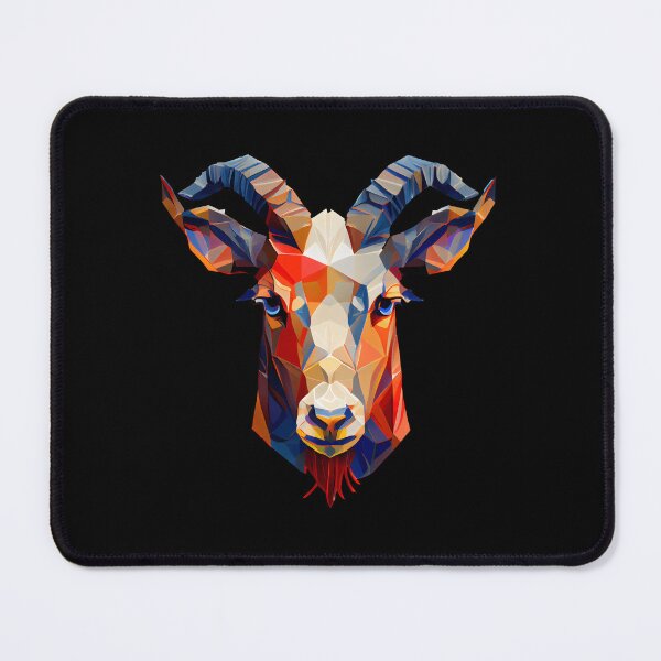 Item preview, Abstract Goat Art: A Colorful Twist on Wildlife Imagery designed and sold by FiveIntentions.