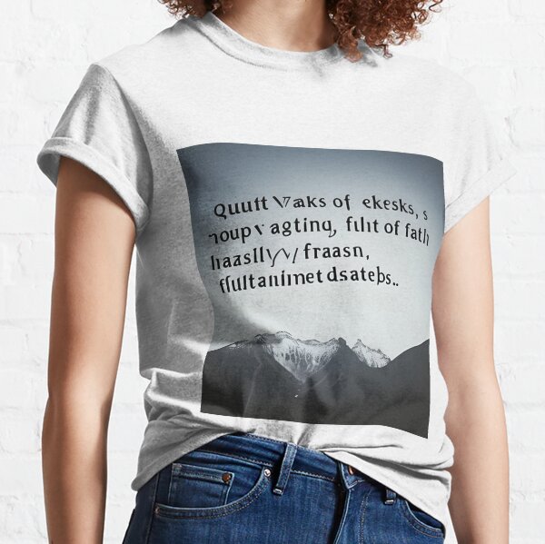 Mountain peaks Sleep in the darkness of the night. Quiet valleys are full of fresh haze Classic T-Shirt