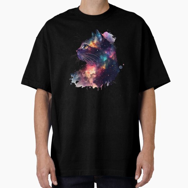 Item preview, Watercolor Galaxy Cat designed and sold by BrushandByte.