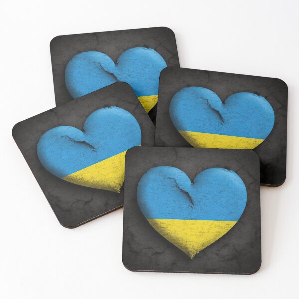 Item preview, Heart on Ukraine flag colors blue and yellow  designed and sold by TetianaArt.