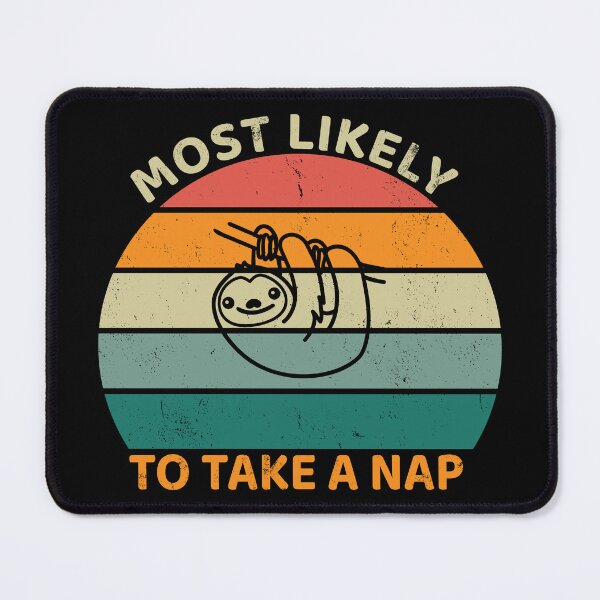 Item preview, Kopie von Most likely to take a nap - sleeping cat designed and sold by Line2Rhyme.