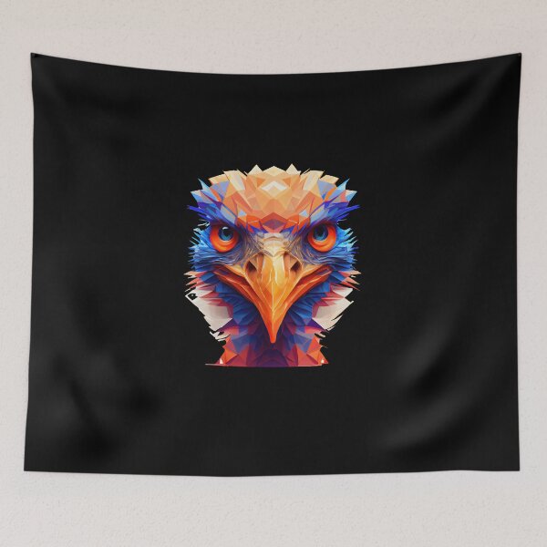 Item preview, Abstract Ostrich Art: A Colorful Twist on Wildlife Imagery designed and sold by FiveIntentions.