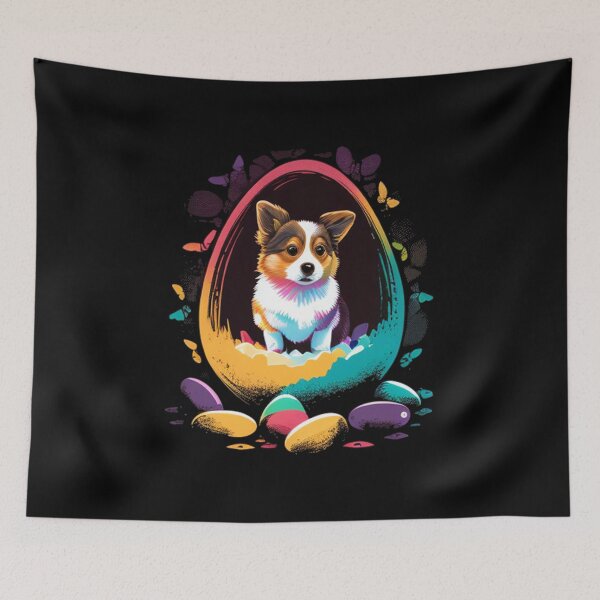 Item preview, wpap colorful cute dog in egg designed and sold by merorangampo77.