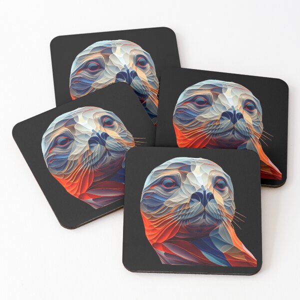 Item preview, Abstract Seal: A Colorful Twist on Wildlife Imagery designed and sold by FiveIntentions.