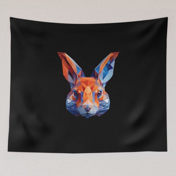 Item preview, Abstract Rabbit Art: A Colorful Twist on Wildlife Imagery designed and sold by FiveIntentions.