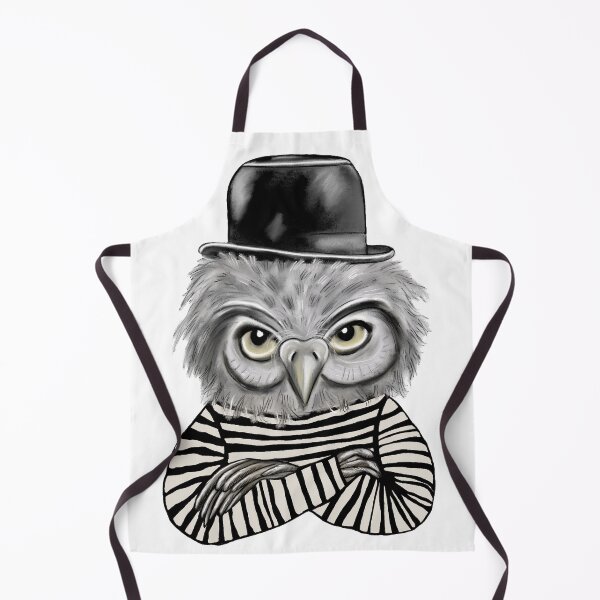Item preview, Owl with bowler hat designed and sold by miarsmoller.