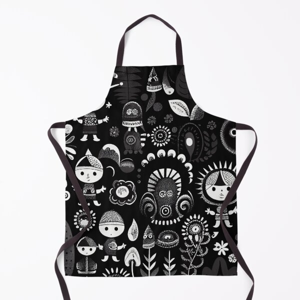 Artikelvorschau, Cartoon Designer Black Scandinavian Pattern Digital Painting entworfen und verkauft von CodeAndColors.