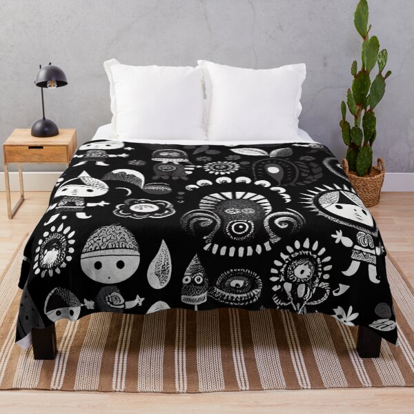 Artikelvorschau, Cartoon Designer Black Scandinavian Pattern Digital Painting entworfen und verkauft von CodeAndColors.