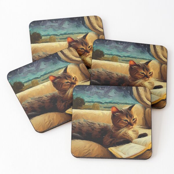 Item preview, Cat reading books  - Cat lover designed and sold by SameeraDammeyer.