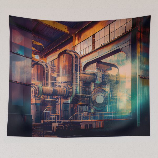 Item preview, Beautiful Light Vivid Muted Industrial Pattern Digital Painting designed and sold by CodeAndColors.