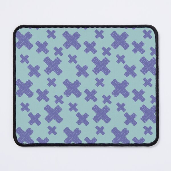 Item preview, Modern geometric tie dye purple X pattern on blue designed and sold by IevaLiART.