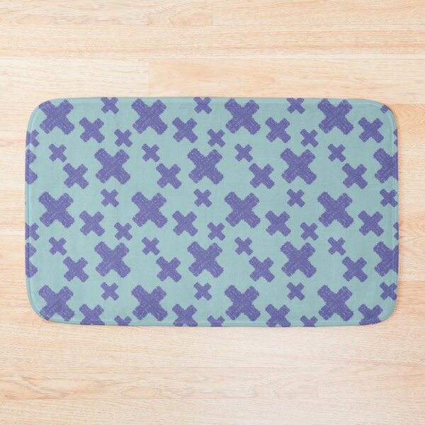 Item preview, Modern geometric tie dye purple X pattern on blue designed and sold by IevaLiART.