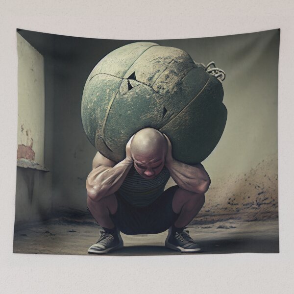 Item preview, Weighted Down Digital Painting designed and sold by CodeAndColors.