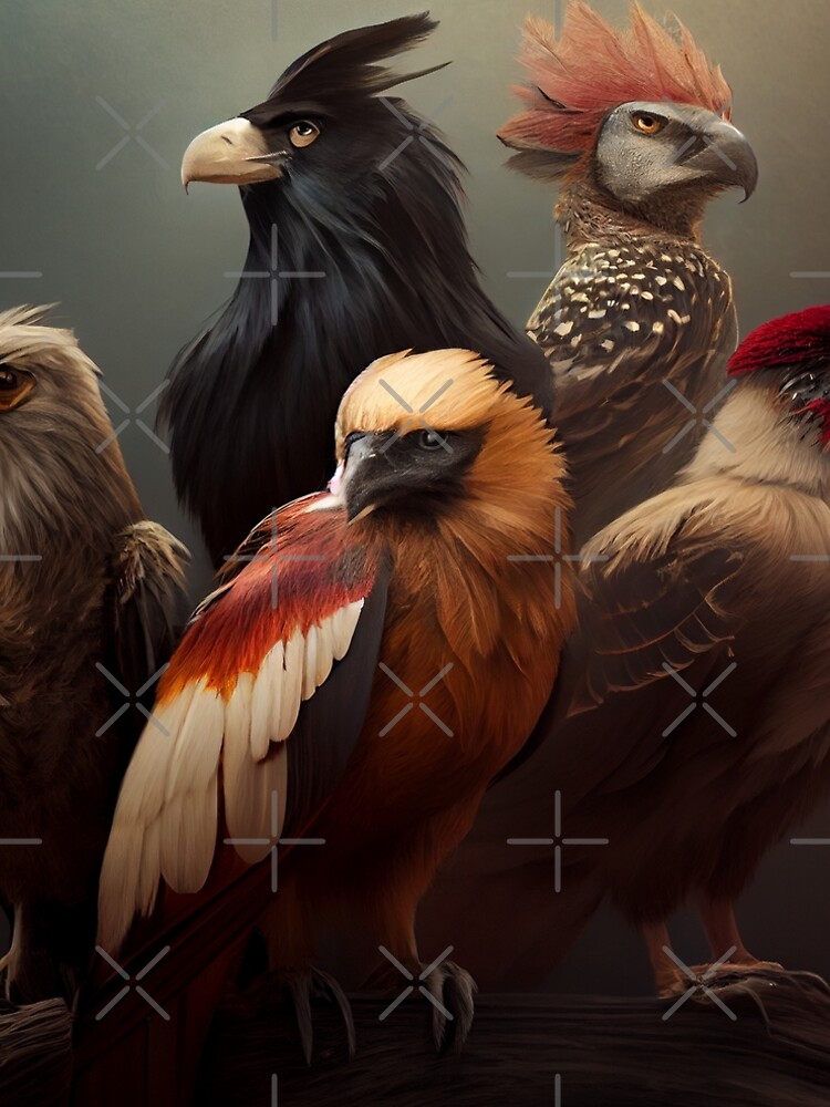 Aperçu 5 sur 5. Robe trapèze avec l'œuvre The Majestic Flock and Feathered Friend Digital Painting créée et vendue par CodeAndColors.