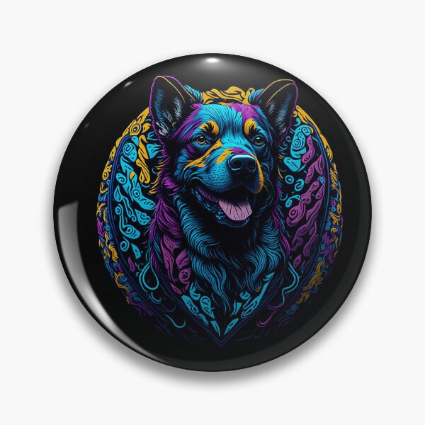 Item preview, Dog head in a colourful Splash art design designed and sold by T1337.