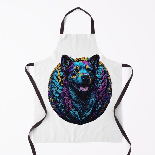 Item preview, Dog head in a colourful Splash art design designed and sold by T1337.