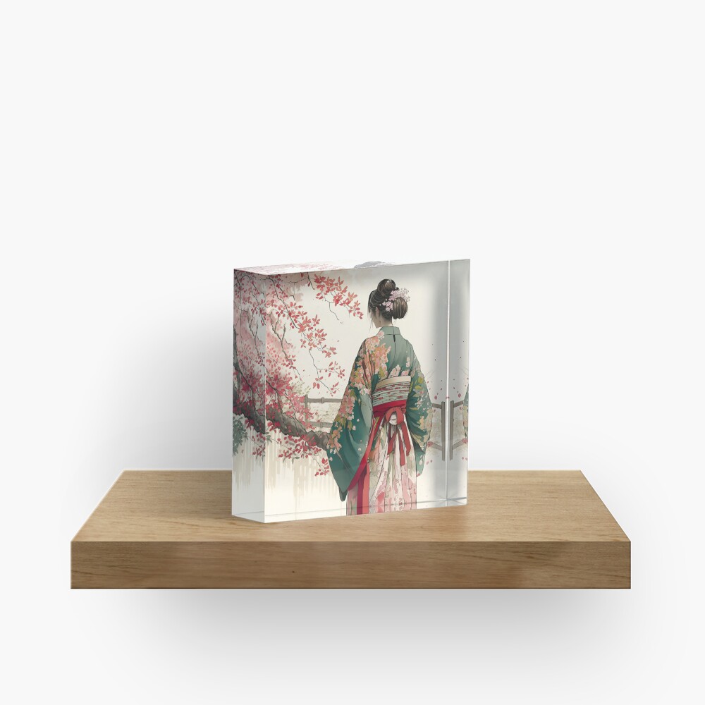 japanese vintage imagery - kimono girl - Geisha - Sakura blossom - Kyoto  Poster for Sale by Hola Mocha