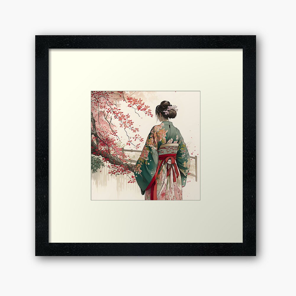 japanese vintage imagery - kimono girl - Geisha - Sakura blossom - Kyoto  Canvas Print for Sale by Hola Mocha