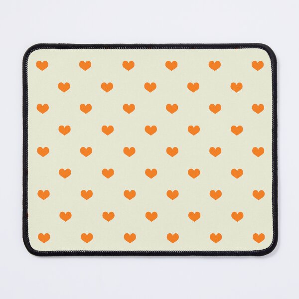 Item preview, Orange hearts on cream polka dot style designed and sold by TheScraggyBeard.