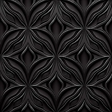 Artwork thumbnail, Black Rough Modern Pattern Digital Painting by CodeAndColors