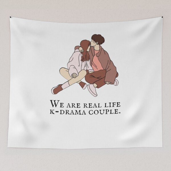 Item preview, We are real life kdrama couple cute couple print designed and sold by Kawabijutsu21.