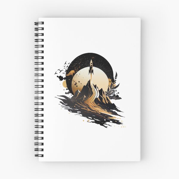 Item preview, Mountain Rocket Ship Landscape designed and sold by ShadowAndSlate.