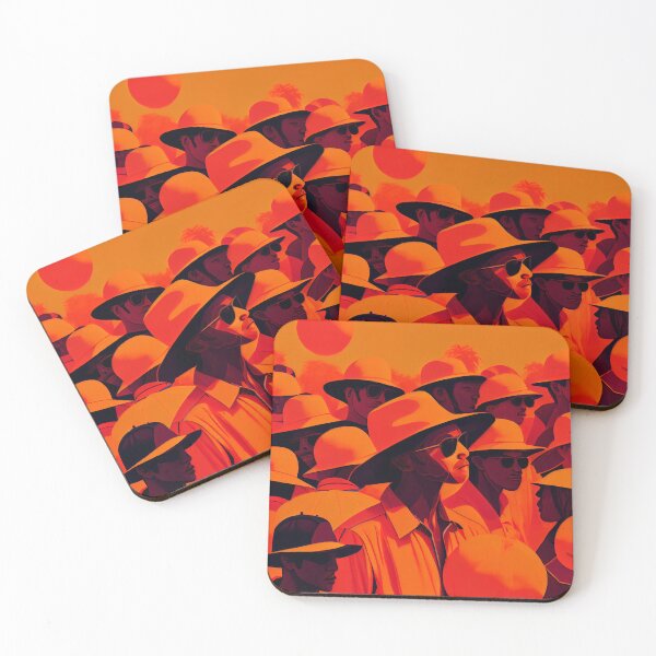 Item preview, Crowded Swelter in Tangerine Digital Painting designed and sold by CodeAndColors.