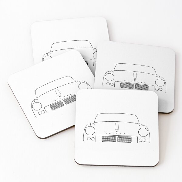 Item preview, Triumph Spitfire 4 Mk I 1960s British classic car black outline designed and sold by soitwouldseem.