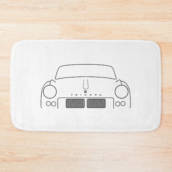 Item preview, Triumph Spitfire 4 Mk I 1960s British classic car black outline designed and sold by soitwouldseem.