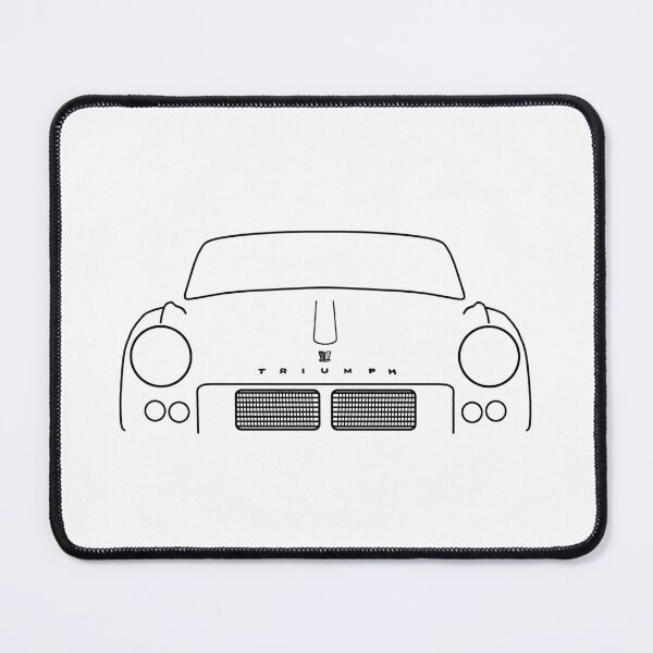 Item preview, Triumph Spitfire 4 Mk I 1960s British classic car black outline designed and sold by soitwouldseem.