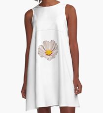 Flower with yellow center A-Line Dress