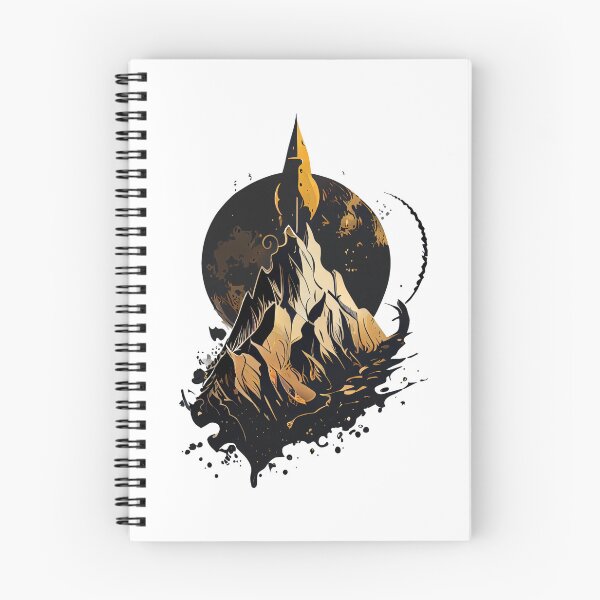 Item preview, Mountain Rocket Ship in Front of Moon designed and sold by ShadowAndSlate.