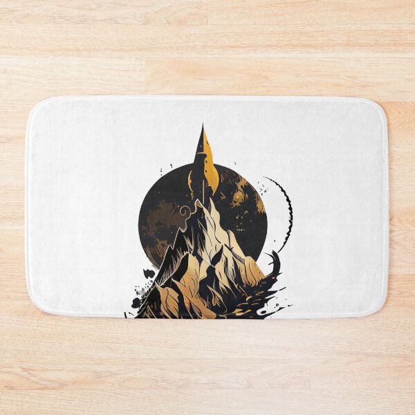 Item preview, Mountain Rocket Ship in Front of Moon designed and sold by ShadowAndSlate.