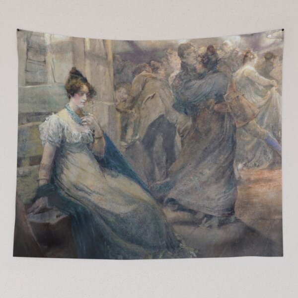 Item preview,  The Wallflower - Edgar Bundy RA (British, 1862-1922) designed and sold by Vintage Designs +.